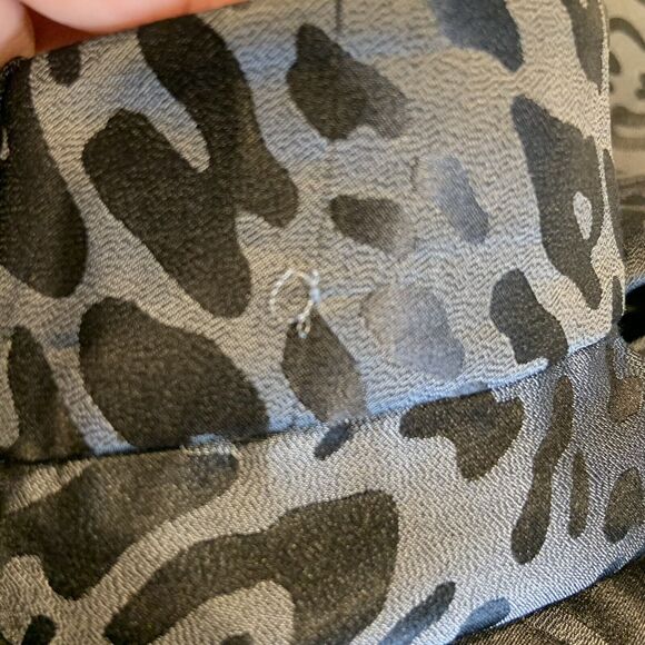 Equipment Arwen Pants Womens 2 Leopard Print Grey Silk‎ Wide Leg Preppy Mob Wife - Picture 13 of 13